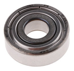 Łożysko kulkowe 607-2Z wew: 7 mm zew: 19 mm Pojedynczy rząd głębokich rowków kulkowychJednorzędowe łożysko kulkowe z