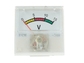 Woltomierz panelowy mini 15V -kolor
