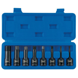 Draper Expert 26439 1/2&quot; Sq. Dr. Impact Hexagonal Socket Bit Set (8 Piece)