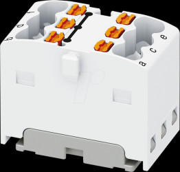 3002778 PTFIX distribution block, 6x1.5, white
