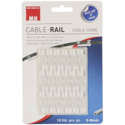 Max Hauri 164658 Self-Adhesive Cable Clips Transparent 18 Pack 8mm Max