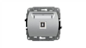Trend Gniazdo Pojedyncze Usb-Ab Srebrny Metalik 7Gusb-3