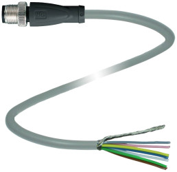 Pepperl+Fuchs 242917 Złącze konfekcjonowane czujnika/aktuatora V19S-G-2M-PUR-ABG, piny: 8, 2 m, 1 szt.