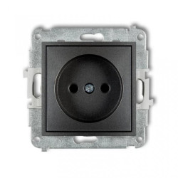 ICON Mechanizm gniazda pojedynczego bez uziemienia 2P (przesłony torów prądowych) grafitowy 11IGP-1p