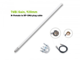 Fiberglass Antenna, 900-930MHz, 7dBi, 920mm