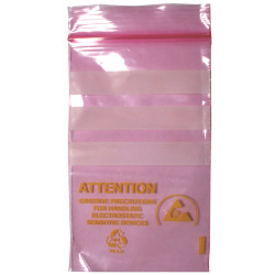 Bondline LTP35 Pink Loc Top Antistatic Bags 75 x 125mm (3&quot;x5&quot;) Pack Of 100