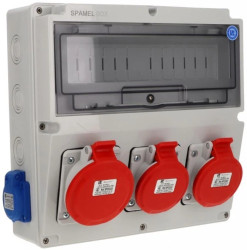 Rozdzielnica 5x32A 2x5x16A 2x3x16A INA=32A IP54 SB-147505-S0060-54