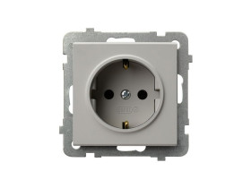 SONATA Gniazdo pojedyncze z uziemieniem schuko kaszmirowy GP-1RS/m/82 OSPEL
