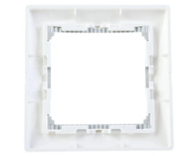 VALENA Ramka pojedyncza pozioma biała/srebro 770491