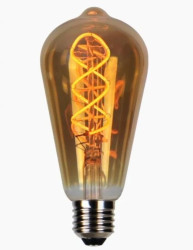 LED line PRIME żarówka LED E27 4W 1800K bardzo ciepła 210lm 220-240V FILAMENT ST64 RETRO EDISON VINTAGE ZŁOTA ŚCIEMNIALNA 5 lat