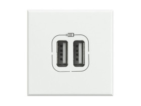 AXOLUTE Ładowarka USBx2 typ C typ A 3A 2 modułowa biały HD4287C2 LEGRAND