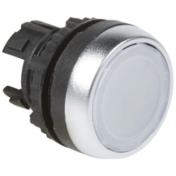 OSMOZ Główka płaska 22mm biała z podświetleniem 024000