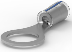 Insulated ring cable lug, 1.25-2.0 mm², AWG 16, 9.91 mm, blue, 53421-1