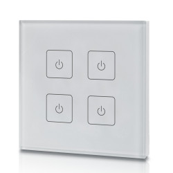 BL28-05T2WH radiowy panel dotykowy ściemniacz taśm LED 4-strefowy biały