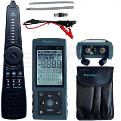 Tester kabli sieciowych RJ45 PREMIUM z pomiarem PoE, mocy optycznej długości przewodu FORSCHER FS8107