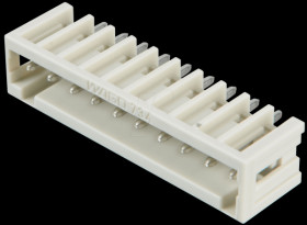 734-140 Print pin header, mini, RM 3.5, straight, 10-pin