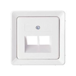ELSO 206414 Płyta centralna ELSO 206414 dla 2xRJ45 czysta biel 1 szt.