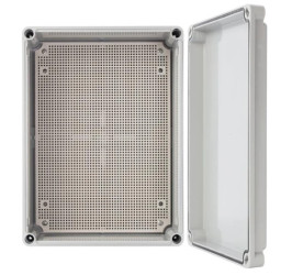 Obudowa ABS 280x190x130, wodoszczelna z plastikowymi śrubami i płytą montażową AWB281913