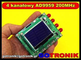AD9959 moduł generatora DDS 200MHz + LCD