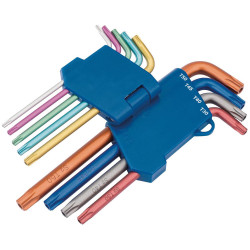 Draper Expert 22204 TX-STAR&#xAE; Security Coloured Key Set (9 Piece)