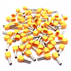 TULEJKA KABLOWA IZOLOWANA PODWÓJNA 2x4 mm TULEJKI PODWÓJNE 4mm 100szt