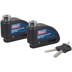 Sealey DL5052 Motorcycle Alarm Disc Lock - Pair