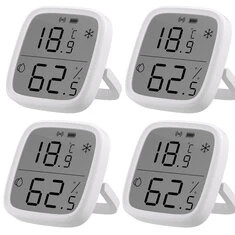 4 szt. czujników SONOFF SNZB-02D LCD Smart Temperatury i Wilgotności Aplikacja Monitorowanie w Czasie Rzeczywistym Pracują z ZB