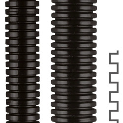 Corrugated hose, inside Ø 12 mm, outside Ø 15.8 mm, BR 35 mm, PA, gray, 10267201012