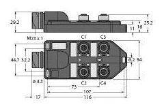 Rozdzielacz czujnik / element wykonawczy, pasywny Turck TB-4M12-5-CS19H 6611957 1 szt.