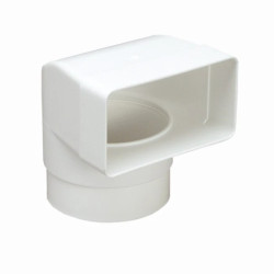 Kolanko łącznikowe z przedłużeniem zewnętrznym 100mm białe WP431