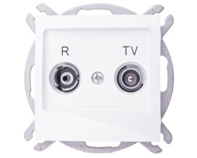 IMPRESJA Gniazdo antenowe RTV zakończeniowe 10dB białe GPA-10YPZ/m/00