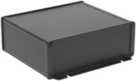 Aluminum RF enclosure, (L x W x H) 160 x 191 x 68 mm, black, IP54, 1457U1602EBK