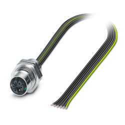 Złącze wielostykowe przemysłowe 6-pinowe M12 Montaż tylny Gniazdo Phoenix Contact