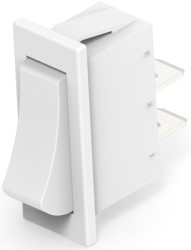 Rocker switch, black, 1 pole, On-Off, off switch, 10 A/125 VAC, unlit, printed, 1634202-3