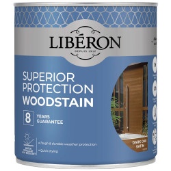 Liberon 126146 Superior Protection 8 Year Woodstain Dark Oak Satin 750ml