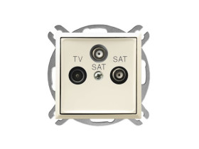ARIA Gniazdo antenowe RTV-SAT z dwoma wyjściami SAT ecru GPA-U2S/m/27 OSPEL