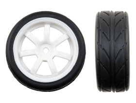 65mm x 25mm Wheel Pair - White