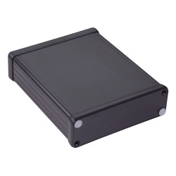 Hammond 1455L1201BK Black Aluminium Instrument Enclosure 120 x 103 x 31mm