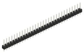 Pin header, 30 pole, pitch 2.54 mm, straight, black, 10046194
