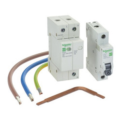 Zabezpieczenie przeciwprzepięciowe 1+N-fazowy, 20kA, 1,3kV, montaż na szynie DIN Easy9, Schneider Electric EZ9