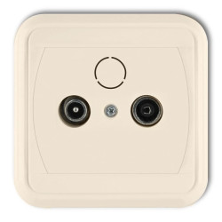 LIZA Gniazdo antenowe RTV końcowe 2dB beżowy 1GAK-1L