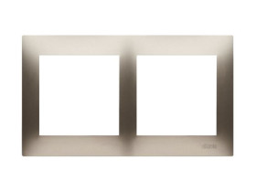 SIMON 54 Ramka 2 podwójna złoty mat uniwersalna IP20/IP44 DR2/44 KONTAKT SIMON