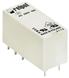 Przekaźnik miniat.1Z 16A 10V DC AgSnO2 cewka czuła 0,25W, raster 5mm, do obwodów druk. IP40 RM85-3021-25-S010 604796 /20szt./