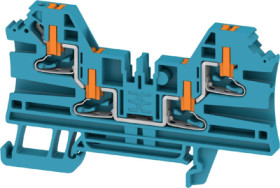 Through terminal block, push-in connection, 2.5 mm², 24 A, 8 kV, blue, 2847470000