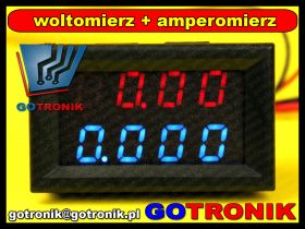 Panelowy miernik napięcia i prądu DC