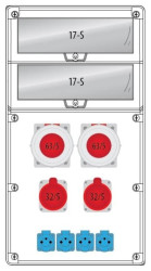 Rozdzielnica R-BOX 740 34S:2x63/5,2x32/5,4x250V,IP44 B.18.740-1