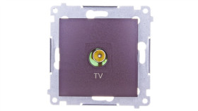 Simon 54 Gniazdo Antenowe Tv Brąz Mat Dak1.01/46