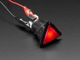 LED Illuminated Triangle Pushbutton A.K.A 1960s Sci-Fi Buttons (Red)