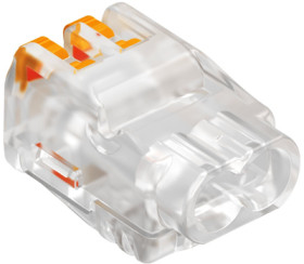 Socket terminal, 1 pole, 0.2-2.5 mm², clamping points: 2, transparent, clamp connection, 24 A, 2054450