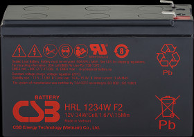 HRL1234WF2-FR Rechargeable high-current lead fleece battery, 12 V, 8.5 Ah, 34